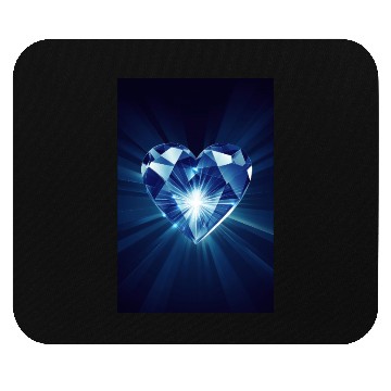 Discover Shining Diamond Heart Mouse Pads