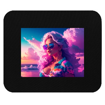 Discover Vibrant Beach Sunset Portrait Mouse Pads