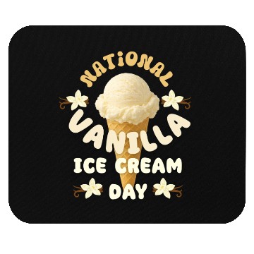 Discover National Vanilla Ice CreaM Day Design Mouse Pads