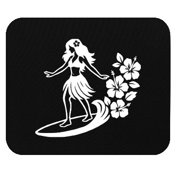 Discover Surfing Hula Mouse Pads
