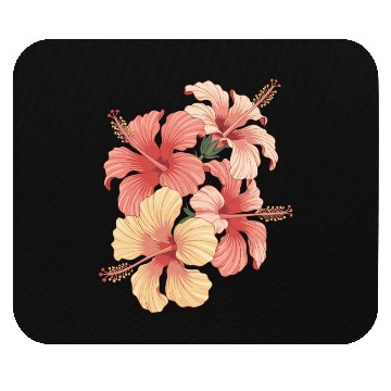 Discover Vibrant Hibiscus Blooms Art Design Mouse Pads