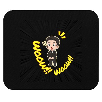 Discover Surprised Business Man Illustration Mouse Pads
