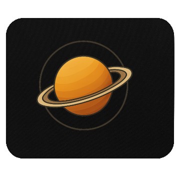 Discover Saturn with Rings Space Illustration Mouse Pads