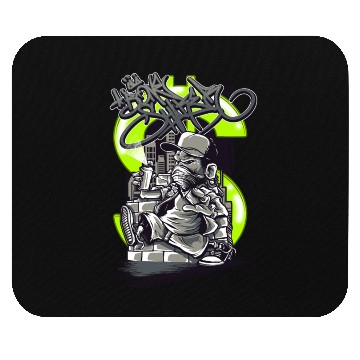 Discover Urban Graffiti Kid Portrait Mouse Pads