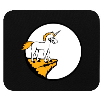 Discover Unicorn Cliff Moon Mountain Evil Angry Bad Mood Mouse Pads