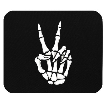 Discover Skeleton Hand Peace Sign Cool Halloween Mouse Pads