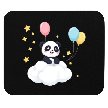 Discover Panda in the Clouds Mouse Pads