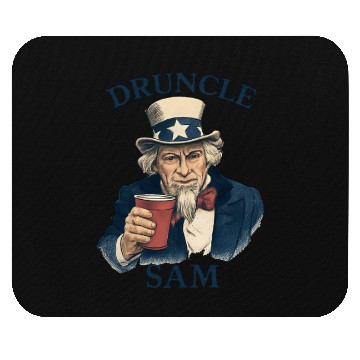 Discover Druncle Sam Funny 4th Of July Druncle Sam Mouse Pads