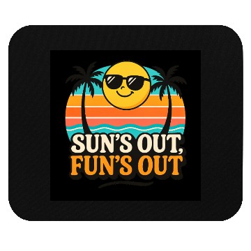Discover Sun’s Out, Fun’s Out – Retro Beach Vibes Graphic Mouse Pads