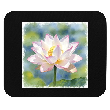 Discover Serene Water Lily Floral Print Mouse Pads