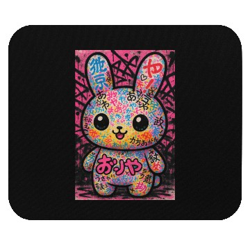 Discover Graffiti Kawaii Bunny Pop Mouse Pads