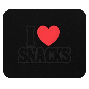 Discover I Love Snacks Heart Graphic Mouse Pads