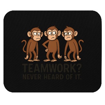Discover Teamwork Monkey Humor Design Mouse Pads