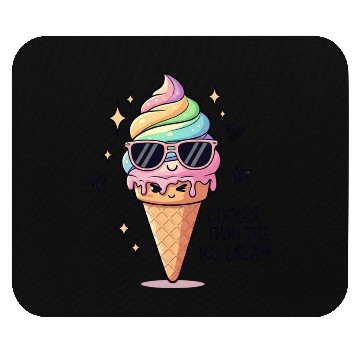 Discover Cooler Than Ice Cream Pun Mouse Pads