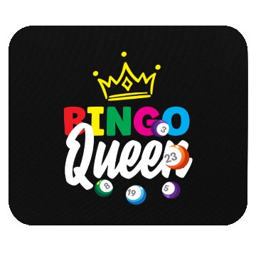 Discover Bingo Queen Bingo Player Crowned Fun Mouse Pads