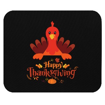 Discover Funny Turkey Family Dinner Happy Thanksgiving Mouse Pads
