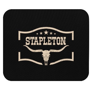 Discover Classic Stapleton Cow Name Vintage Bull Skull Mouse Pads