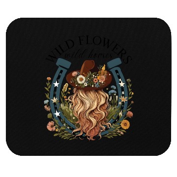 Discover Wildflowers Wild Horses Western Boho Country Mouse Pads