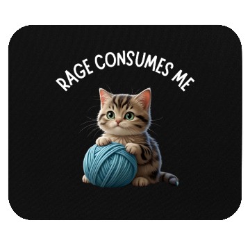 Discover Cute Angry Cat Mouse Pads