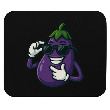 Discover Cool eggplant vegetable design with sunglasses car Mouse Pads