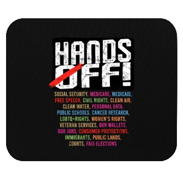 Discover Hands Off My Social Security Protection Mouse Pads