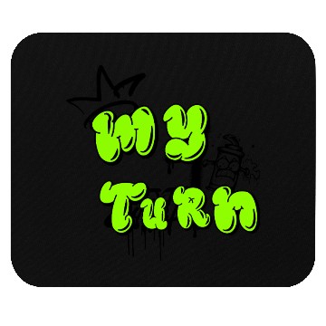 Discover "MY TURN" Bold Neon Bubble Letter Mouse Pads – Streetwear