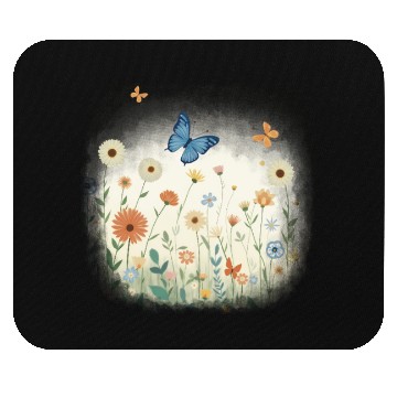 Discover Flowers and butterflies Mouse Pads