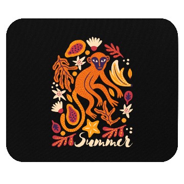 Discover Tropical Monkey Summer Mouse Pads Design