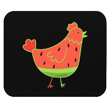 Discover Whimsical Watermelon Chicken Illustration Mouse Pads