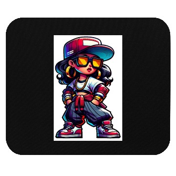 Discover Street Dance Rap Girl Mouse Pads