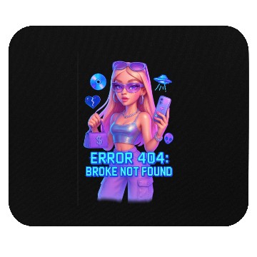 Discover Y2K Rich Girl - ERROR 404 Bold Aesthetic Mouse Pads