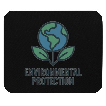 Discover Earth and Leaf Eco Badge Design Mouse Pads