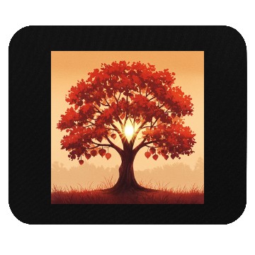 Discover Vibrant Autumn Tree Art Mouse Pads