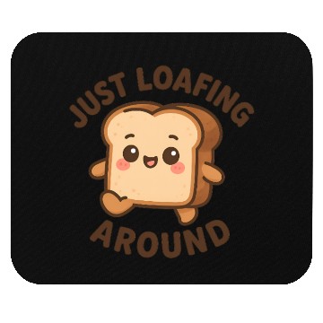 Discover Cute Toast Loafing Meme Design Mouse Pads
