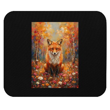 Discover Red Fox Oil Painting Mouse Pads