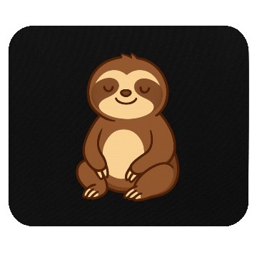 Discover Cute Relaxed Sloth Cartoon Mouse Pads