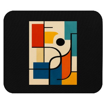 Discover Geometric Abstract Color Composition Mouse Pads