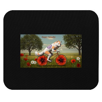 Discover A striking anthropomorphic white wolf  Mouse Pads