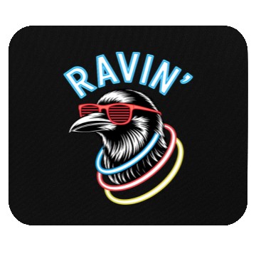Discover Ravin' Rave Festival Fun with Cool Raven Mouse Pads