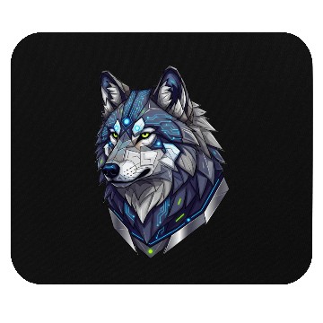 Discover Cyber Wolf Sentinel Mouse Pads