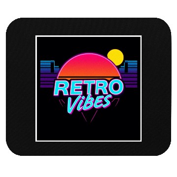 Discover Retro Vibes Sunset Neon Design Mouse Pads
