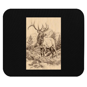Discover elk in the mountains Mouse Pads