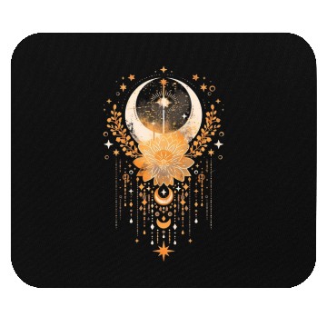 Discover Celestial Lotus Moon Dreamcatcher Mouse Pads