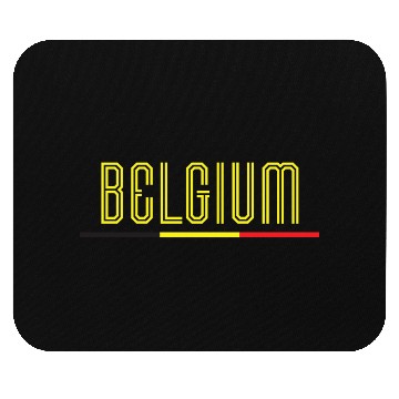 Discover Bright Typography Belgium Flag Design Mouse Pads