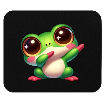 Discover Cute frog dab dance gamer chibi cartoon kawaii Mouse Pads