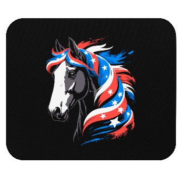 Discover Patriotic Pony with Stars and Stripes Mane Mouse Pads