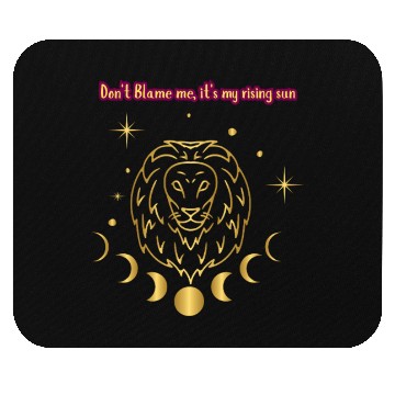 Discover Lunar Zodiac Lion with Celestial Crest Mouse Pads