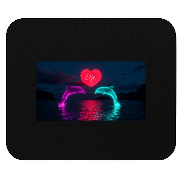 Discover In a stunning digital artwork, two dolphins  Mouse Pads