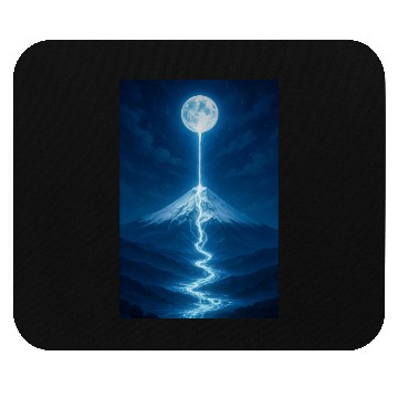 Discover Lunar River Flowing Down Mouse Pads