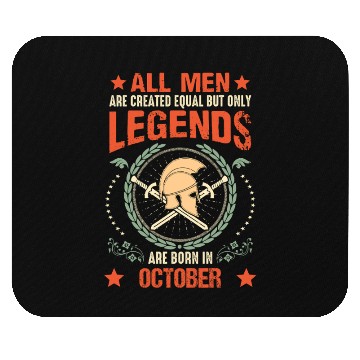 Discover Sparta Legend Born in October Mouse Pads